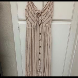 Adorable striped dress with tie front detail